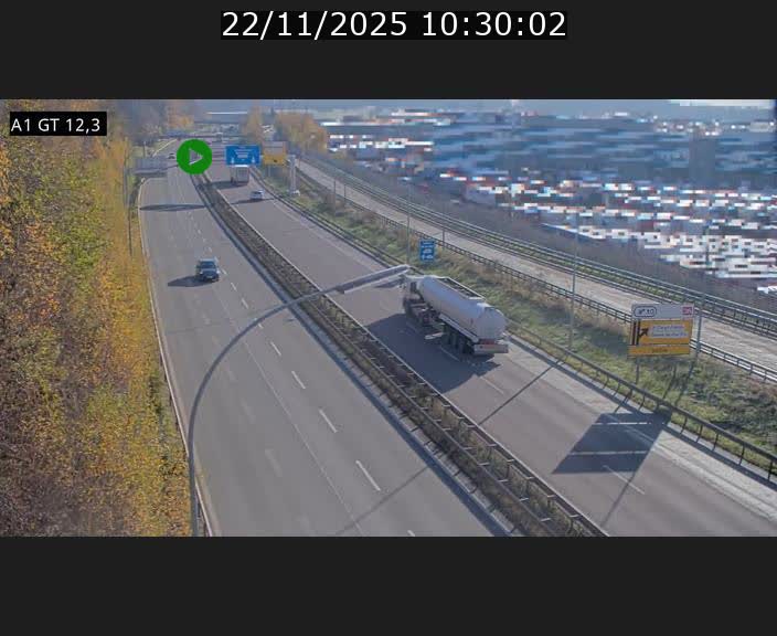 Traffic live webcam Luxembourg Senningerberg - A1 direction Allemagne - BK 12.3