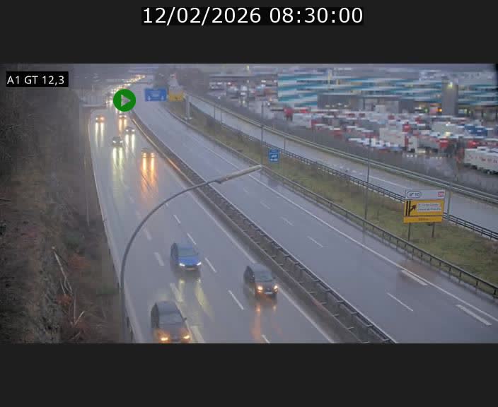 Traffic live webcam Luxembourg Senningerberg - A1 direction Allemagne - BK 12.3