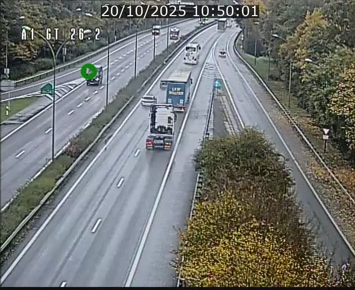 Traffic live webcam Luxembourg Grevenmacher - A1 direction Allemagne - BK 26.2