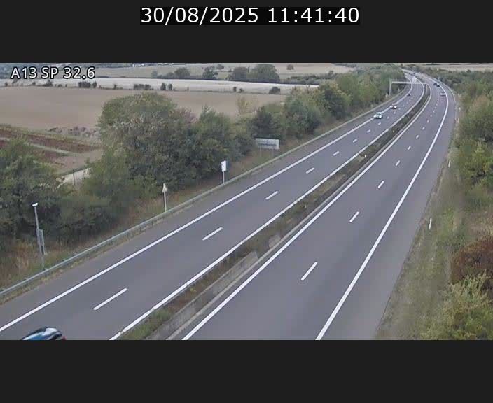 Webcam info trafic A13 à hauteur de Mondorf-les-bains. Vue orientée vers Altwies