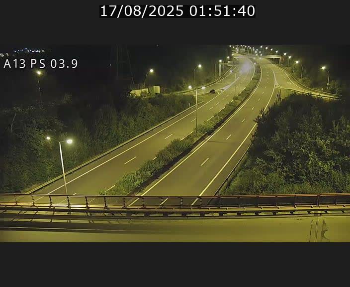 Traffic live webcam Luxembourg Differdange - A13 direction Esch-sur-Alzette - BK 3.9