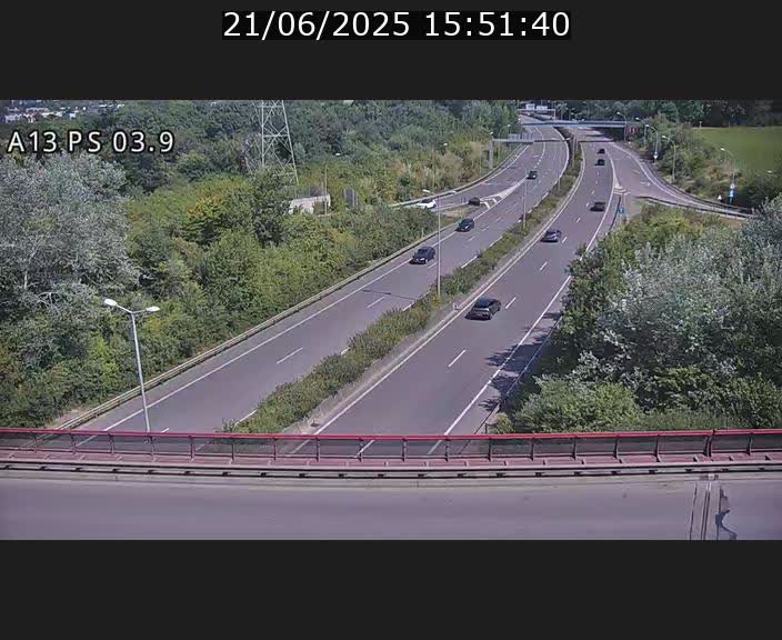 Traffic live webcam Luxembourg Ehlerange - A13 direction Esch-sur-Alzette - BK 6.8