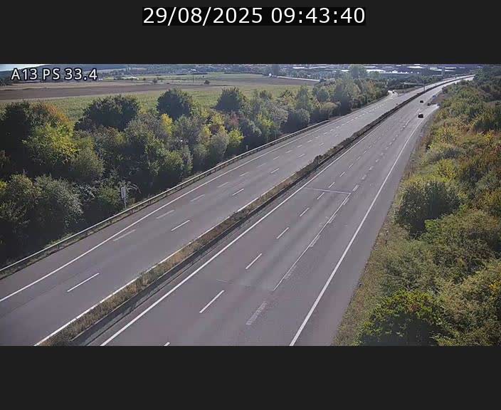 Webcam trafic sur A13 à hauteur de Mondorf-les-Bains en direction d'Altwies