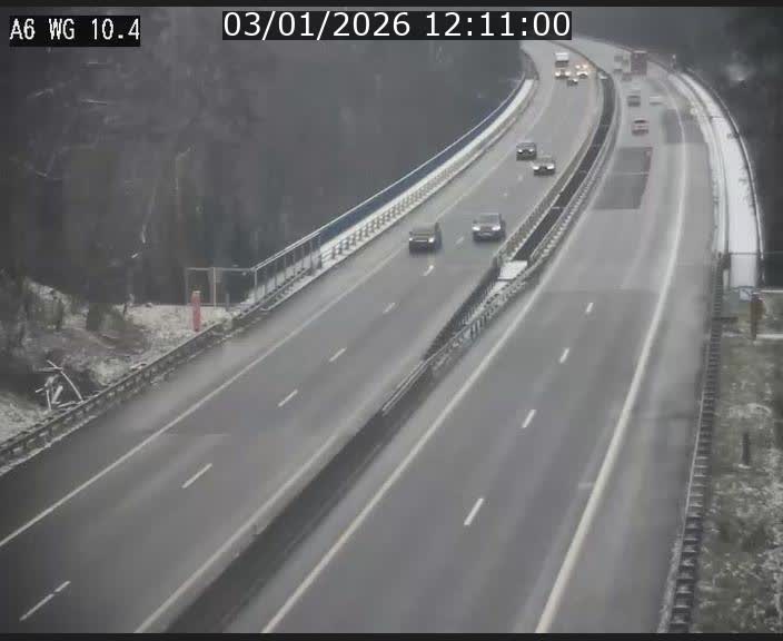 Traffic live webcam Luxembourg Mamer - A6 - BK 10.4 - direction Luxembourg/France/Allemagne