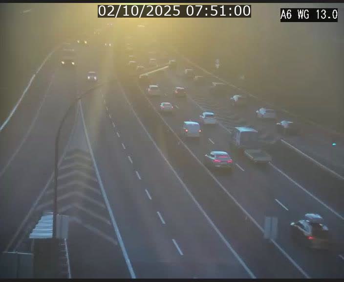 Traffic live webcam Luxembourg Mamer - A6 - BK 13 - direction Luxembourg/France/Allemagne