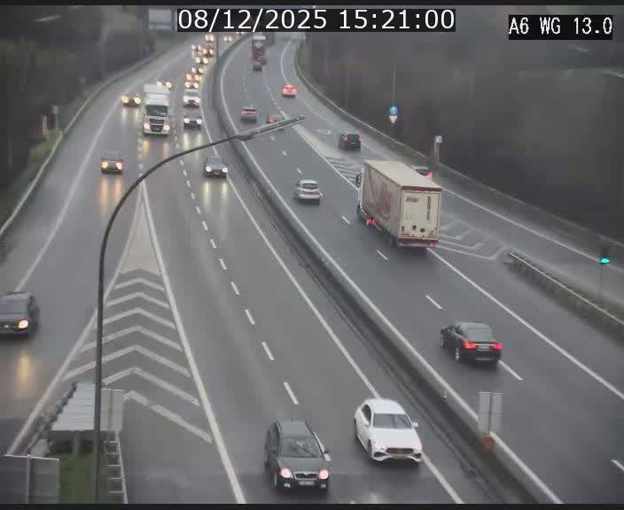 Traffic live webcam Luxembourg Mamer - A6 - BK 13 - direction Luxembourg/France/Allemagne