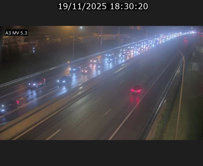 Webcam à l'Aire de Berchem au Luxembourg sur l'A3. Vue orientée vers la France