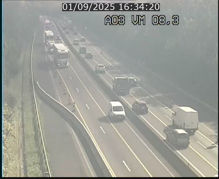 Traffic live webcam Luxembourg Bettembourg - A3 - BK 8.3 - direction France