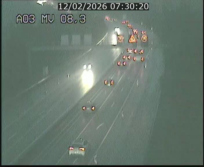 Webcam Autoroute après la Croix de Bettembourg en direction de Luxembourg sur l'A3