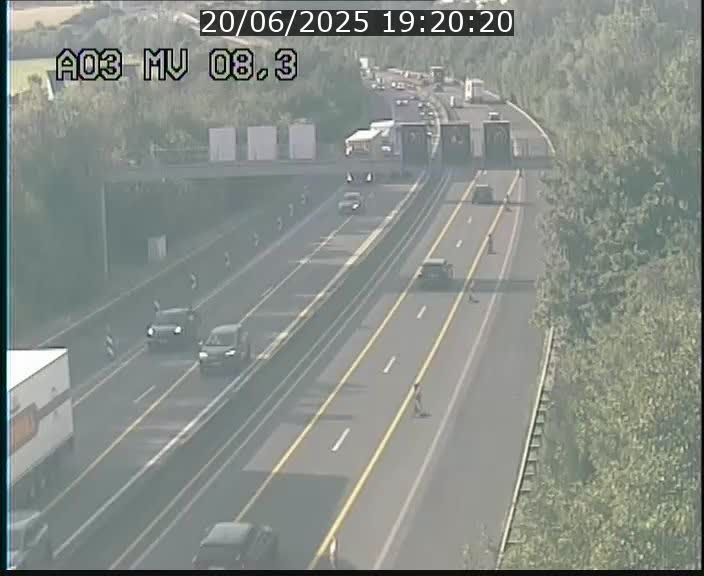 Webcam Autoroute après la Croix de Bettembourg en direction de Luxembourg sur l'A3