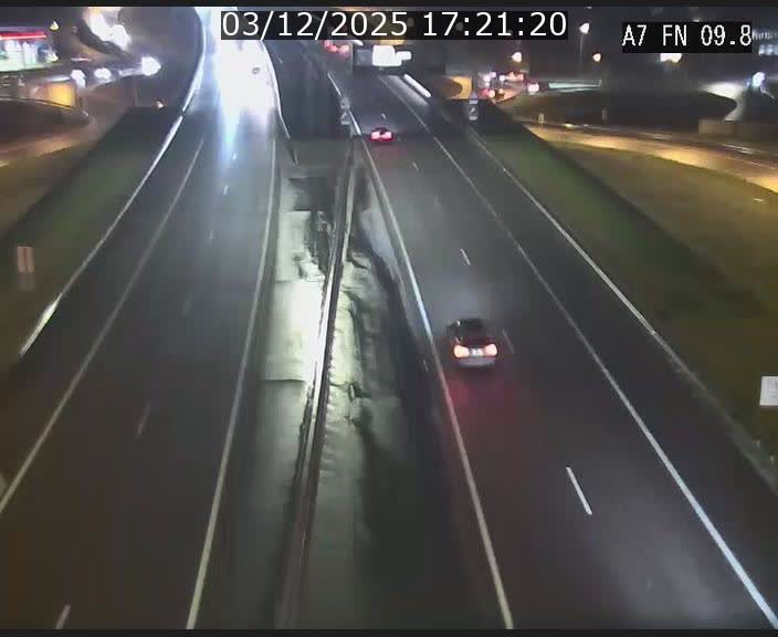 Caméra trafic Luxembourg - A7, Tunnel Gousselerbierg, sortie sud, direction rond-point Lorentzweiler (BK 9.9)