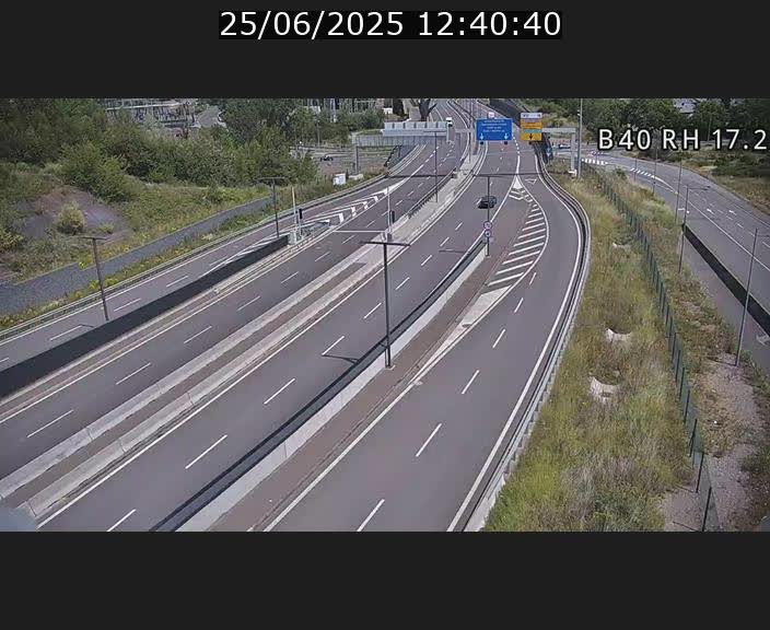 Webcam sur le contournement d'Esch Belval à hauteur de la sortie Université de Luxembourg. Vue orientée vers Luxembourg
