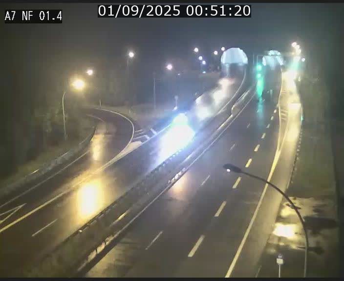 Caméra autoroute Luxembourg A7 - Echangeur Waldhaff - direction Tunnel Stafelter