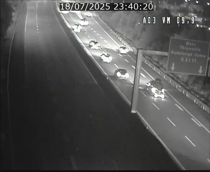 Webcam Autoroute à la Croix de Bettembourg - A3 - BK 9.9 - direction France