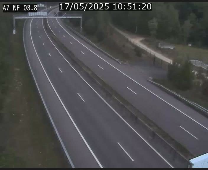 Webcam autoroute A7 au Luxembourg à la sortie du Tunnel Stafelter vers le Nord