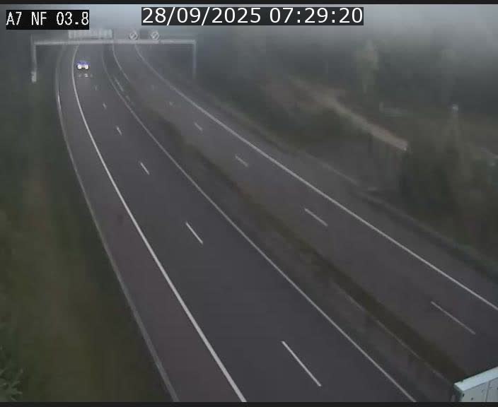 Webcam autoroute A7 au Luxembourg à la sortie du Tunnel Stafelter vers le Nord