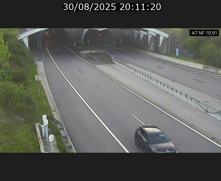 Caméra trafic Luxembourg - A7, Tunnel Gousselerbierg, entrée sud, direction Mersch