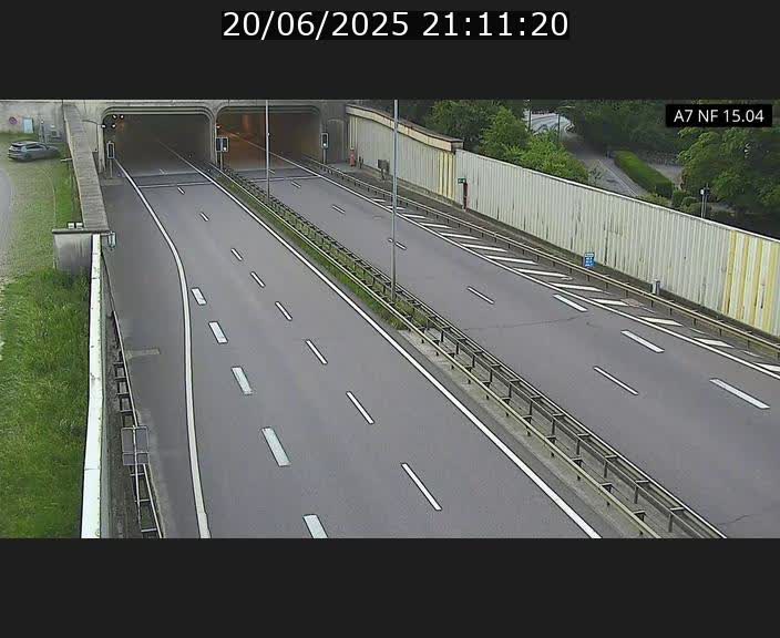 Caméra trafic Luxembourg - A7, Tunnel Mersch, entrée sud, direction Ettelbruck