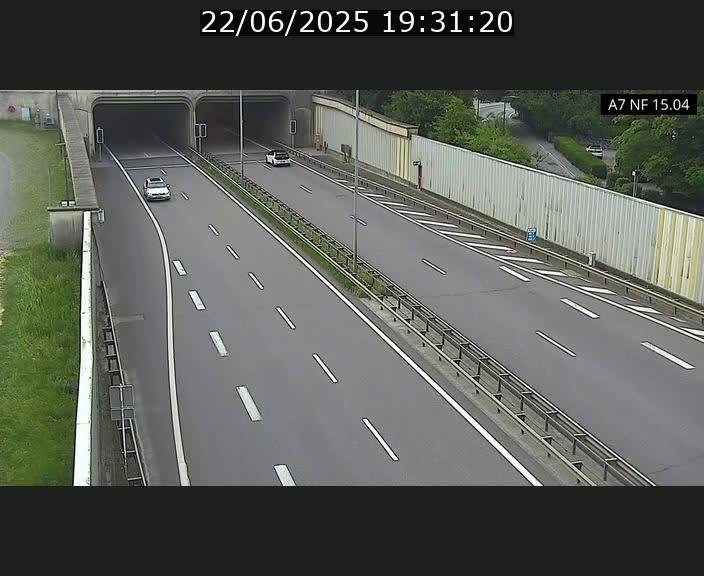 Caméra trafic Luxembourg - A7, Tunnel Mersch, entrée sud, direction Ettelbruck