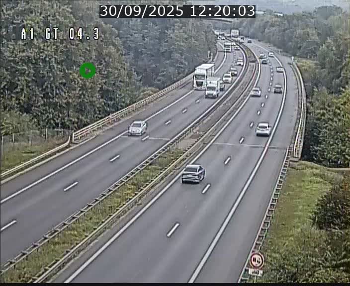 Traffic live webcam Luxembourg Itzig - A1 direction Sandweiler - BK 4.3
