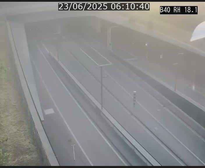 Webcam sur la route de contournement d'Esch-Belval avant le tunnel Central Gate au niveau de la porte de France et du radar fixe