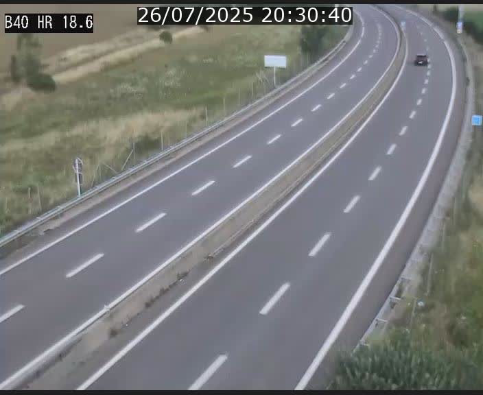 Webcam sur la route de liaison entre Micheville et Esch-Belval à la frontière entre le Luxembourg et la France. Vue orientée vers la Lorraine.