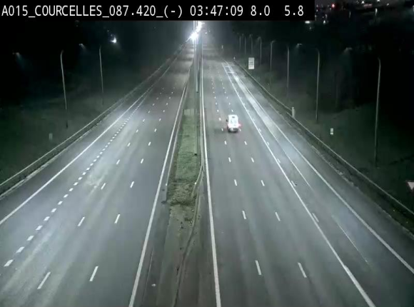 Webcam autoroute Belgique - Viesville - E42 direction Mons - BK 84.35