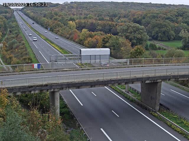Caméra autoroute France - A31, Zoufftgen direction Luxembourg-ville, à la frontière entre la France et le Luxembourg