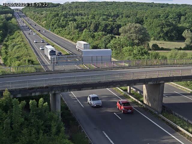 Caméra autoroute France - A31, Zoufftgen direction Luxembourg-ville, à la frontière entre la France et le Luxembourg