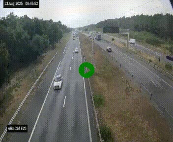 Webcam autoroute A63 en périphérie de Bordeaux au sud-est de la ville, en provenance du bassin d'Arcachon. Vue orientée vers Bordeaux