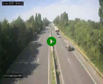 Webcam routière à la fin de la N10, en périphérique ouest d'Angouleme, proche de la jonction avec l'A10