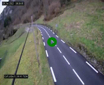 Webcam dans les Pyrénées Atlantique au niveau du col d'Urdos et du fort du Pourtalet sur la N134, en direction du Col et du tunnel du Somport, à 765 mètres d'altitude