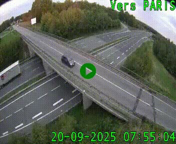 Clone of Caméra routière sur l'autoroute A20 au nord de Limoges, à la jonction avec la N520. Vue orientée vers Paris