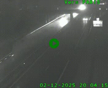 Caméra routière sur l'autoroute A20 au nord de Limoges, à la jonction avec la N520. Vue orientée vers Paris