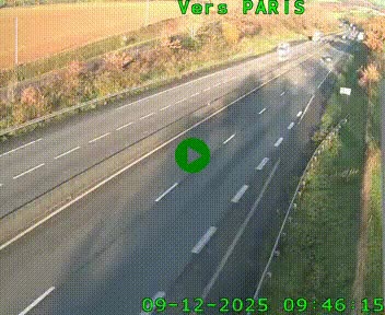 Caméra routière sur l'autoroute A20 à Saint-Hilaire-Bonneval, au sud de Limoges. Vue orientée vers Paris