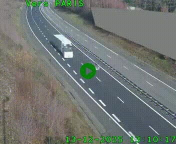 Caméra routière sur l'autoroute A20 à Saint-Pardoux-l'Ortigier, à la jonction avec l'A89. Vue orientée vers Paris