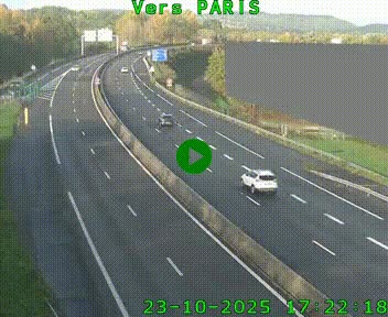 Caméra routière sur l'autoroute A20 à Brive-la-Gaillarde, à la jonction avec l'A89. Vue orientée vers Paris