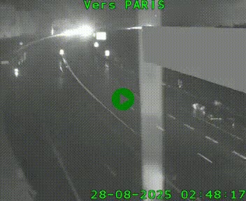 Caméra routière sur l'autoroute A20 à Brive-la-Gaillarde, à la jonction avec l'A89. Vue orientée vers Paris