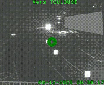 Caméra routière sur l'autoroute A20 à Noailles, en périphérie de Brive-la-Gaillarde. Vue orientée vers Toulouse