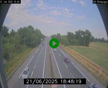 Webcam sur le périphérique de Rennes (N136) à hauteur du quartier Bréquigny, au sud de la ville