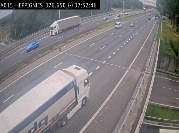 Webcam autoroute Belgique - Heppignies - E42 direction Namur - BK 76.4