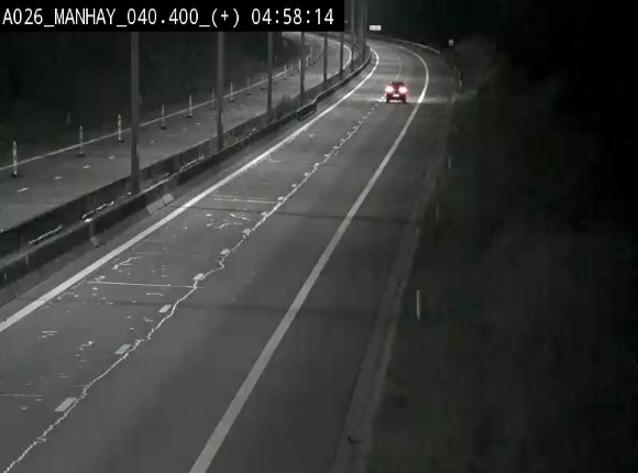 Webcam autoroute A26/E25 à hauteur de Manhay, avant la jonction avec la N651 en direction de Luxembourg - BK 40.4