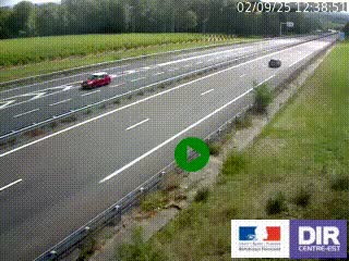 Webcam autoroute sur l'A77 à hauteur de Pouilly-sur-Loire en direction de Nevers