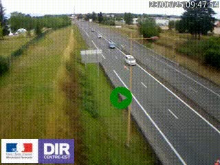 Webcam à Mably, à proximité de Roanne en direction de Moulins sur la N7
