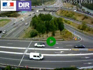 Webcam traffic à Grenoble-sud sur l'autoroute A480. Vue orientée vers l'entrée et la sortie de Grenoble