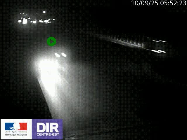 Caméra trafic à la jonction entre l'A46 (Rocade-est de Lyon) et l'A42 à hauteur de Vault-en-Velin en direction de Marseille