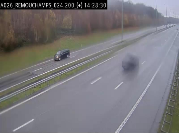 Webcam à hauteur de Spa entre la sortie Remouchamps et la sortie Stavelot. Vue orientée vers les Ardennes