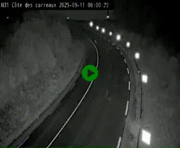 Webcam en haut de la Côte des Carreaux sur la N31 à Avesnes-en-Bray. Vue orientée vers Rouen