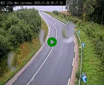 Webcam en haut de la Côte des Carreaux sur la N31 à Avesnes-en-Bray. Vue orientée vers Rouen