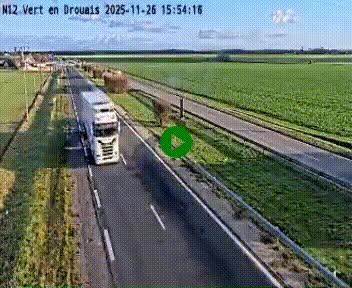 Webcam à hauteur de Vert-en-Drouais sur la N12, en périphérie de Dreux. Vue orientée vers Alençon